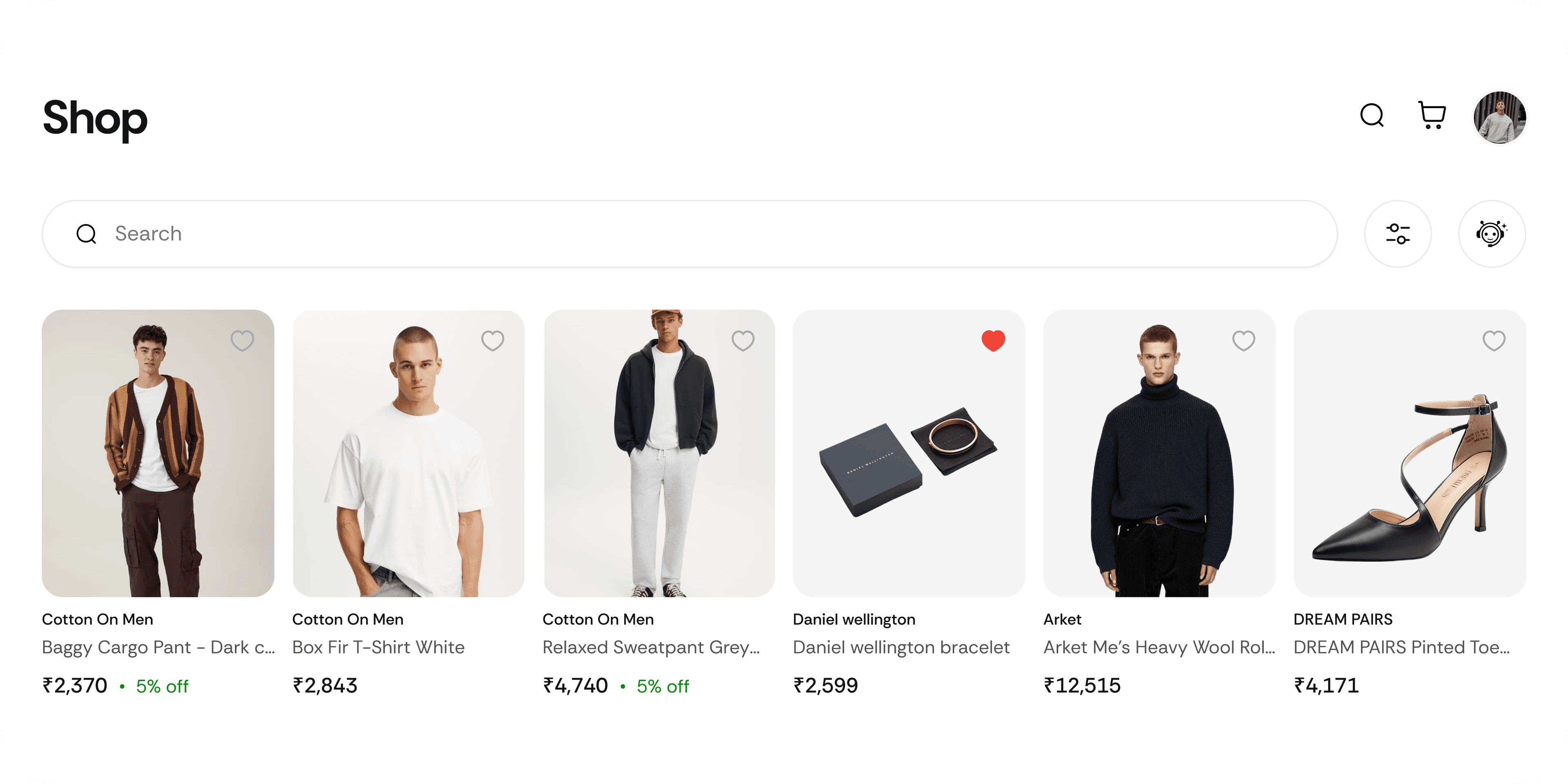 BeSpoke AI Stylist shop feed